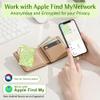 Wallet Tracker Card for Apple Find My (iOS Only), Ultra-Slim Rechargeable Bluetooth Tracking Card for Wallets, Keys, Passport & Luggage, Water-Resistant Wallet Finder Smart Card Green Floral view 2