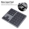 LICAEVEY Wireless Bluetooth Number Pad for Laptop - 35 Keys Dual Mode Rechargeable Numeric Keypad, Universal Numpad for Wins Android PC & Tablet (Gray Black) view 3