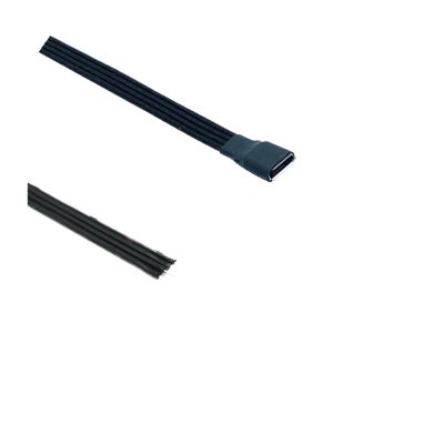 1 DIY M1ni USB Soldered Female Plug with 5P/4P Flat Wire Black 5CM 10CM 20CM 30cm 50cm 100cm(50CM,V8F-4C)