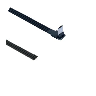 1 DIY M1ni USB Soldered Female Plug with 5P/4P Flat Wire Black 5CM 10CM 20CM 30cm 50cm 100cm(10CM,V8UP-4C)