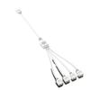 mangxiyis ARGB Splitter 5V 3 Pin 1 to 4/3/2 All Mainboard ARGB Extension Cable with Adapter Pin(White 1 to 3) view 3