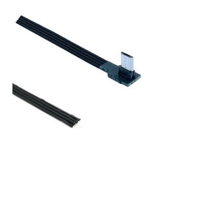 1 DIY M1ni USB Soldered Female Plug with 5P/4P Flat Wire Black 5CM 10CM 20CM 30cm 50cm 100cm(1M,V8RI-4C)