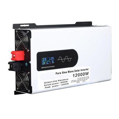 24v to 110v,12000W DC 12V/24V/48V/60V/72V Pure Sine Wave Inverter Charger DC to AC 110V/220V Low Frequency Solar Power Inverter Converter for Truck, Home, Vehicles,72Vto110v