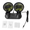 MOTOULAX Car Fan Portable Dual Head Electric Vehicle Mounted USB 360 Degree Rotation Auto Cooling Fan for Dashboard SUV RV Truck Sedan Home Office view 1