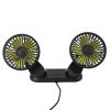 MOTOULAX Car Fan Portable Dual Head Electric Vehicle Mounted USB 360 Degree Rotation Auto Cooling Fan for Dashboard SUV RV Truck Sedan Home Office view 3