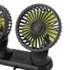 MOTOULAX Car Fan Portable Dual Head Electric Vehicle Mounted USB 360 Degree Rotation Auto Cooling Fan for Dashboard SUV RV Truck Sedan Home Office view 4
