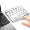 LICAEVEY Wireless Bluetooth Number Pad for Laptop - 35 Keys Dual Mode Rechargeable Numeric Keypad, Universal Numpad for Wins Android PC & Tablet (Silver White) view 1