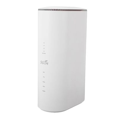 PUSOKEI 5G CPE Router with SIM Card Slot, WiFi 6 Router - 2.4G/5.8G Dual Band Wireless Internet, Built in 8 High Gain 4x4 MIMO Antennas, Connect to 32 Devices, for Home Office (White)