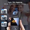 BOBLOV Body Camera with 180Rotatable Lens, 4K/48MP Small Body Camera, Night Vision Function, Easy to Use and Take for Lecture, Traveling, Pet Walking and Outdoors Activities (4K-128GB) view 3