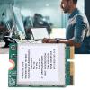 Zunate WiFi 6E Wireless Network Card for 10 11 M.2 NGFF 4200Mbps Tri Band 2.4GHz 5GHz 6GHz Adapter with 8dBi Antenna Bracket for Laptops view 3