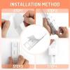 Adhesive Punch-Free Socket Holder, Adhesive Power Strip Holder with Cord Clips, Removable Cord Management, Universal Socket Mount for Tile/Wood Walls (Mixed # 8 Pcs) view 2