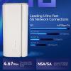 Zunate 5G WiFi 6 CPE Router with SIM Slot, 4.67Gbps Dual Band Wireless AX Network Hub, 8 Antennas, Plug & Play for Home Streaming Gaming SA NSA Support (US Plug) view 2