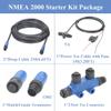 Plinkwirekb NMEA 2000 N2K Starter Kit Marine Grade Backbone Drop Cable 2 Port Tees Terminators Power Cable with Fuse for Lowrance Simrad B&G Navico Garmin Networks (Kit-E) view 2