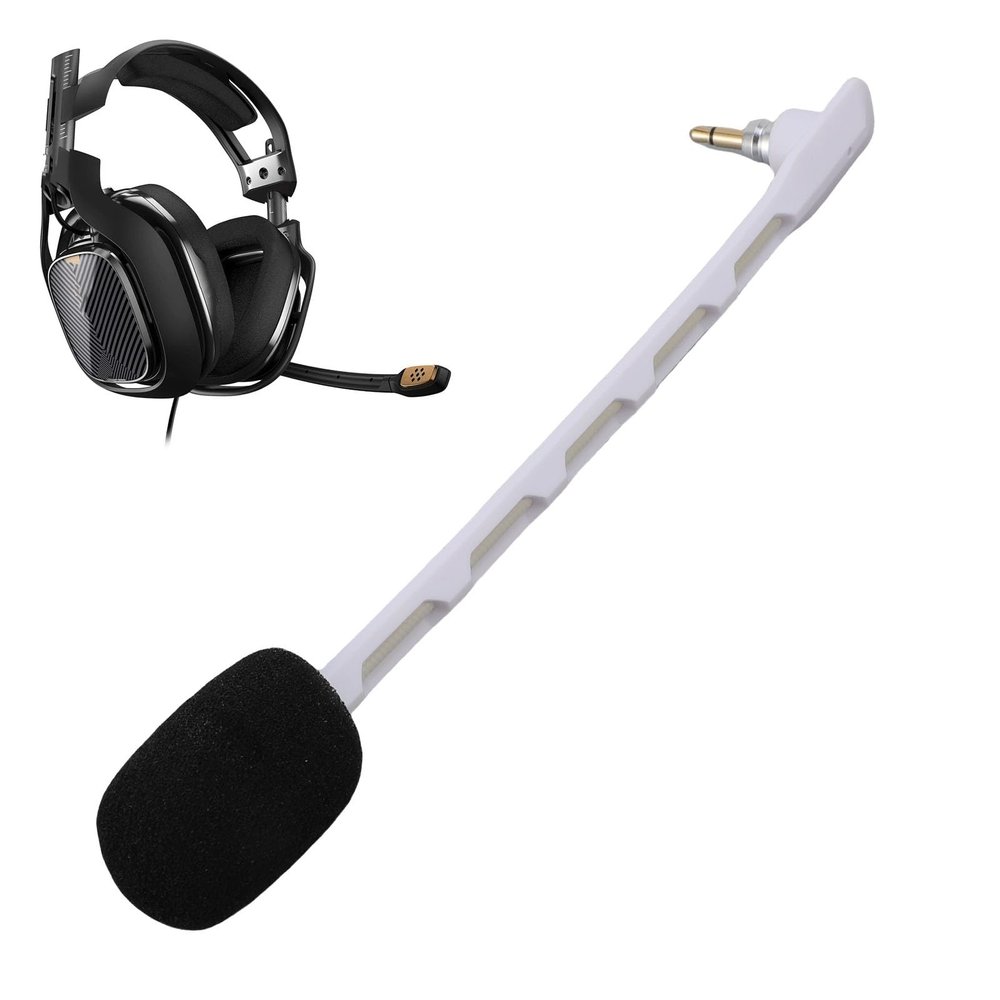 Sanpyl 2pcs 3.5mm Wired Game Microphones, for Astro TR Gaming Headset, 18cm / 7.1 inch (White)