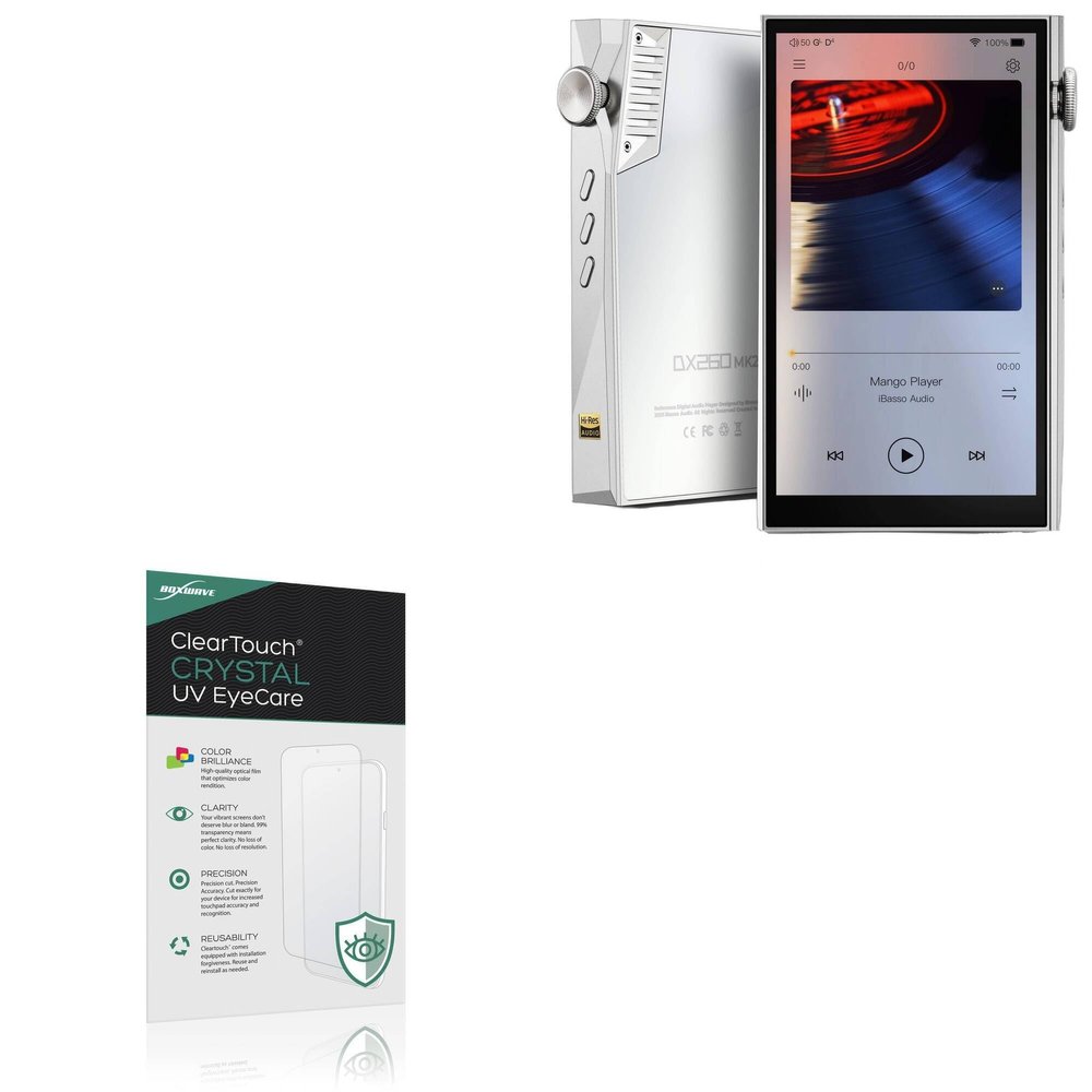 BoxWave Screen Protector Compatible With iBasso DX260 MK2 - ClearTouch Crystal Anti-UV EyeCare (2-Pack), Filters out Harmful Blue Light Reduce Fatigue