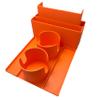 C172 Cockpit Organizer with Dual Cup Holders, Checklist Holder and Two Storage Trays (Orange) view 1