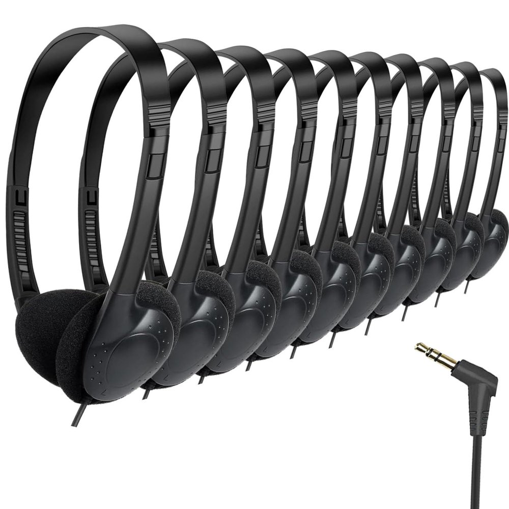 Waneni Kids Headphones Bulk 100 Pack for School Classroom Students Children Toddler Boys Girls Teen Adults