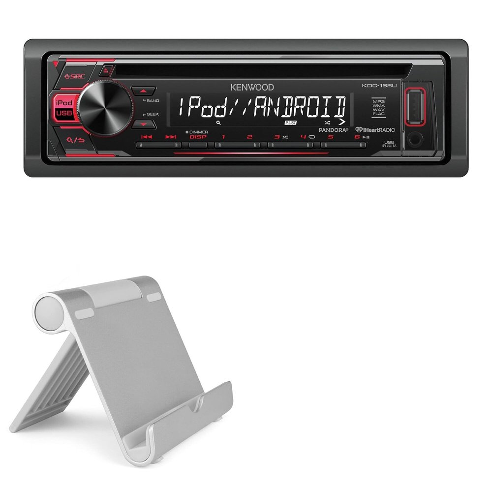 BoxWave Stand and Mount Compatible with Kenwood KDC-168U - VersaView Aluminum Stand, Portable, Multi Angle Viewing Sturdy