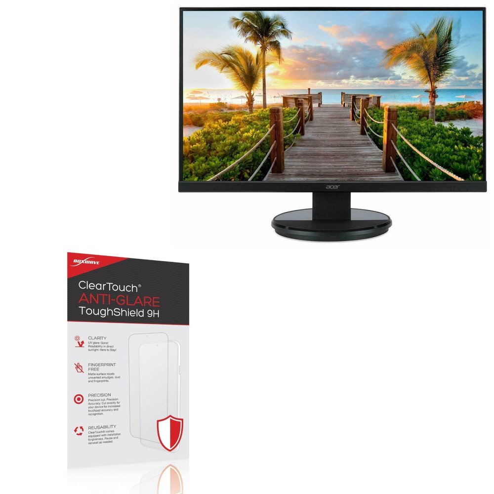 BoxWave Screen Protector Compatible With Acer K2 (KB272HL) - ClearTouch Anti-Glare ToughShield 9H (2-Pack), Anti-Glare 9H Tough Flexible Film Screen Protector