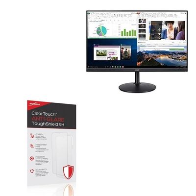 BoxWave Screen Protector Compatible With Acer CB2 (CB242Y) - ClearTouch Anti-Glare ToughShield 9H (2-Pack), Anti-Glare 9H Tough Flexible Film Screen Protector