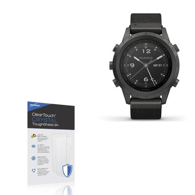 BoxWave Screen Protector Compatible with Garmin MARQ Commander - ClearTouch Crystal ToughShield 9H (2-Pack), Clear 9H Tough Flexible Film Screen Protector