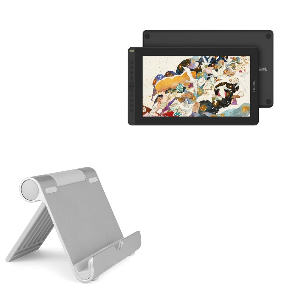 BoxWave Stand and Mount Compatible with Huion Kamvas 16 (2021) - VersaView Aluminum Stand, Portable, Multi Angle Viewing Sturdy