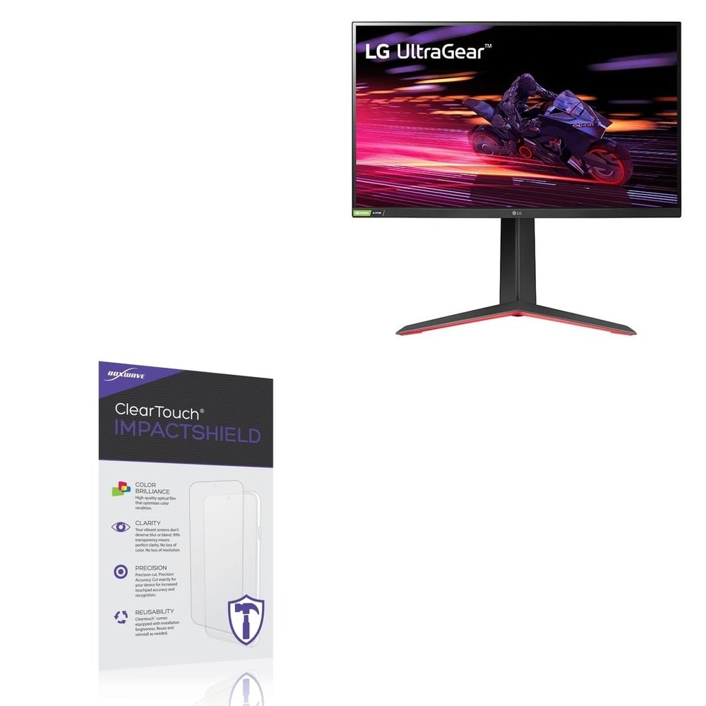 BoxWave Screen Protector Compatible With LG 27 Monitor (27GP750) - ClearTouch ImpactShield (2-Pack), Impenetrable Screen Protector Flexible Film