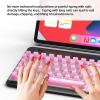 Sanpyl Keyboard for Long Nails, Wireless Bluetooth Keyboard with Silicone Raised Protective Cover, for Wins, for Android, for iOS, Slim Quiet (Pink) view 2