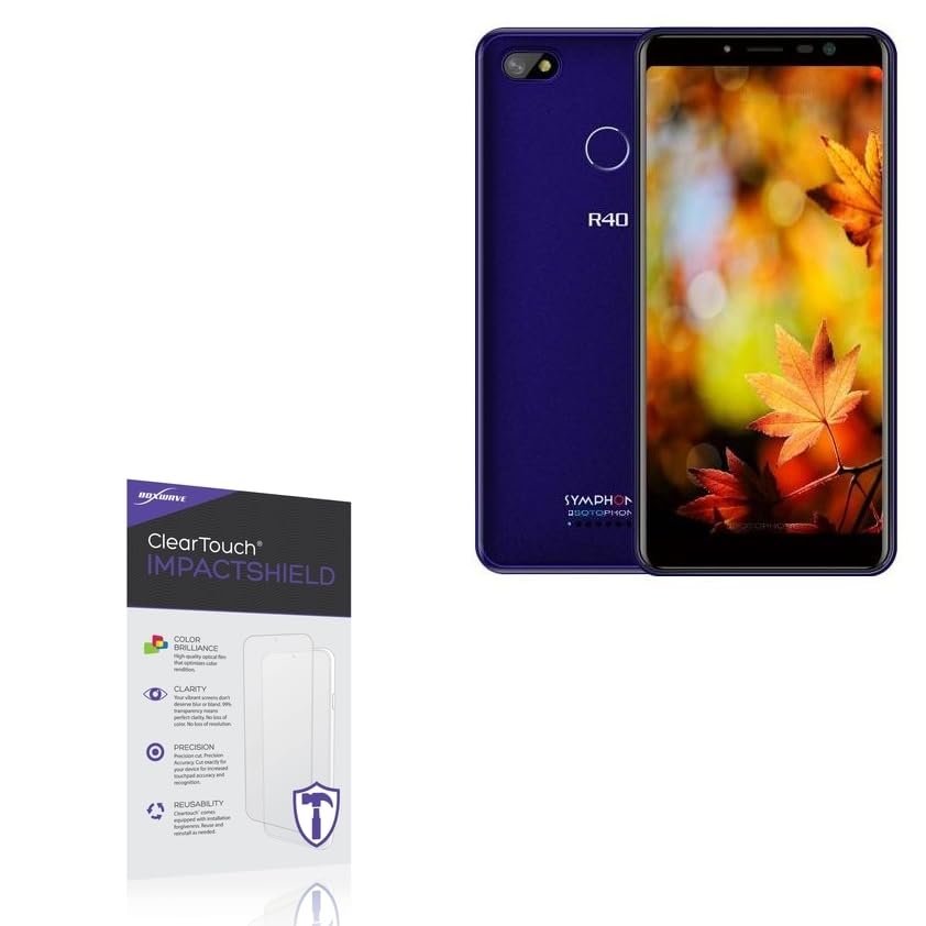 BoxWave Screen Protector Compatible With Symphony R40 - ClearTouch ImpactShield (2-Pack), Impenetrable Screen Protector Flexible Film