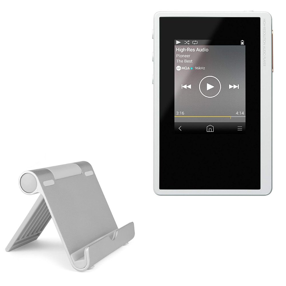 BoxWave Stand and Mount Compatible with Pioneer XDP-02U - VersaView Aluminum Stand, Portable, Multi Angle Viewing Sturdy