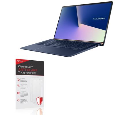BoxWave Screen Protector Compatible With ASUS ZenBook 14 (UX433) - ClearTouch Anti-Glare ToughShield 9H (2-Pack), Anti-Glare 9H Tough Flexible Film Screen Protector