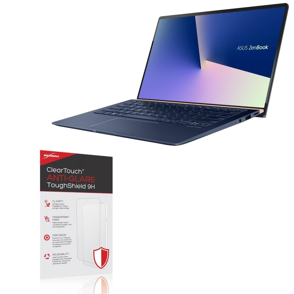 BoxWave Screen Protector Compatible With ASUS ZenBook 14 (UX433) - ClearTouch Anti-Glare ToughShield 9H (2-Pack), Anti-Glare 9H Tough Flexible Film Screen Protector
