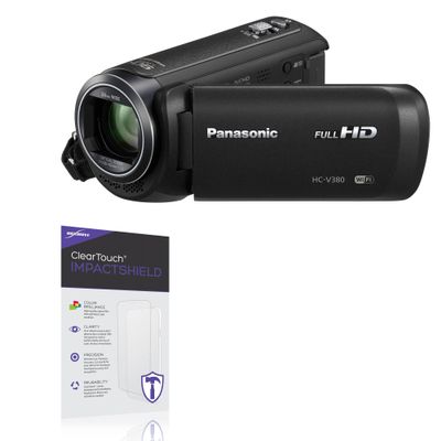 BoxWave Screen Protector Compatible With Panasonic HC-V380 Full HD Camcorder - ClearTouch ImpactShield (2-Pack), Impenetrable Screen Protector Flexible Film