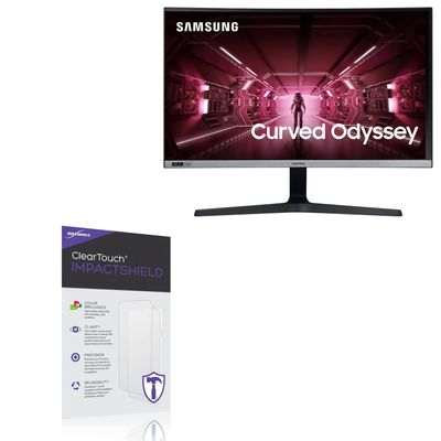 BoxWave Screen Protector Compatible With Samsung 27 Monitor (CRG5) - ClearTouch ImpactShield (2-Pack), Impenetrable Screen Protector Flexible Film