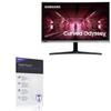 BoxWave Screen Protector Compatible With Samsung 27 Monitor (CRG5) - ClearTouch ImpactShield (2-Pack), Impenetrable Screen Protector Flexible Film view 1