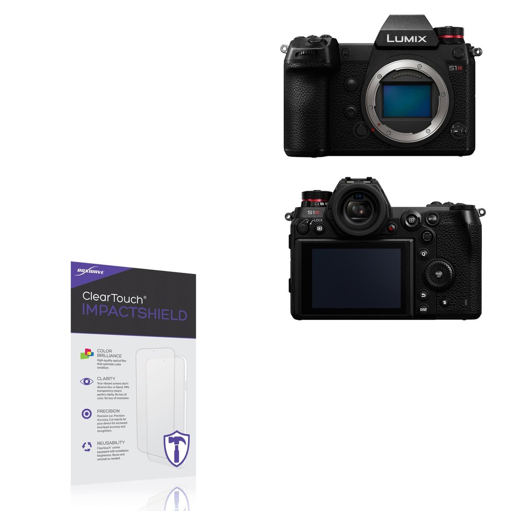 BoxWave Screen Protector Compatible With Panasonic Lumix S1R - ClearTouch ImpactShield (2-Pack), Impenetrable Screen Protector Flexible Film