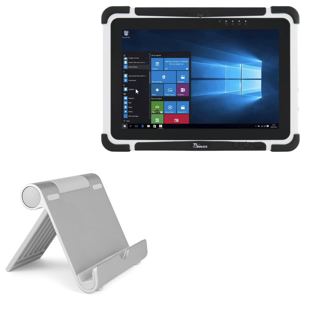 BoxWave Stand and Mount Compatible with Winmate M101P-ME - VersaView Aluminum Stand, Portable, Multi Angle Viewing Sturdy