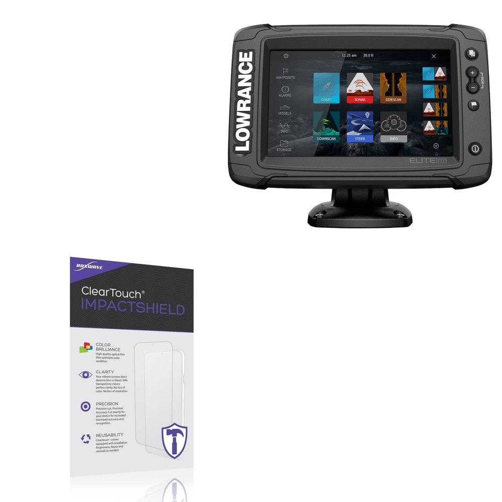 BoxWave Screen Protector Compatible With Lowrance Elite-7 TI2 - ClearTouch ImpactShield (2-Pack), Impenetrable Screen Protector Flexible Film