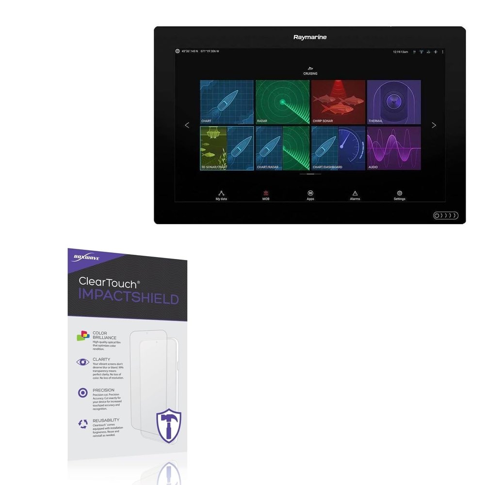 BoxWave Screen Protector Compatible With Raymarine T70428 - ClearTouch ImpactShield (2-Pack), Impenetrable Screen Protector Flexible Film