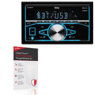 BoxWave Screen Protector Compatible With BOSS Audio 820BRGB - ClearTouch Anti-Glare ToughShield 9H (2-Pack), Anti-Glare 9H Tough Flexible Film Screen Protector