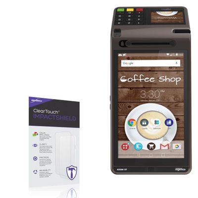 BoxWave Screen Protector Compatible With Ingenico AXIUM D7 - ClearTouch ImpactShield (2-Pack), Impenetrable Screen Protector Flexible Film