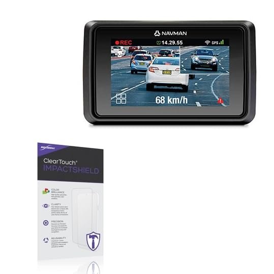 BoxWave Screen Protector Compatible With Navman MiVUE860 DC TYRE - ClearTouch ImpactShield (2-Pack), Impenetrable Screen Protector Flexible Film