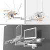 DOJBK Laptop Wall Mount, Wall Mount Adjustable Laptop Stand, Full Motion Articulating Notebook Tray, Vented Cooling Platform, with Mouse Tray, Weight Capacity 8KG, for Office, Workstation view 3