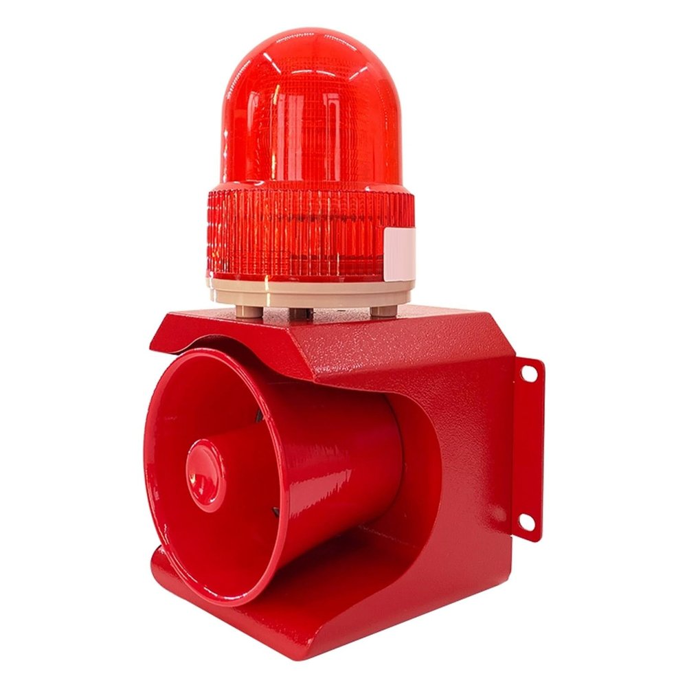 LED Waterproof Industrial Siren Alarm, 120 dB Safe Warning Signal Light, for Noisy Environment Emergency Fire, Security Home Use