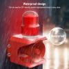 LED Waterproof Industrial Siren Alarm, 120 dB Safe Warning Signal Light, for Noisy Environment Emergency Fire, Security Home Use view 3