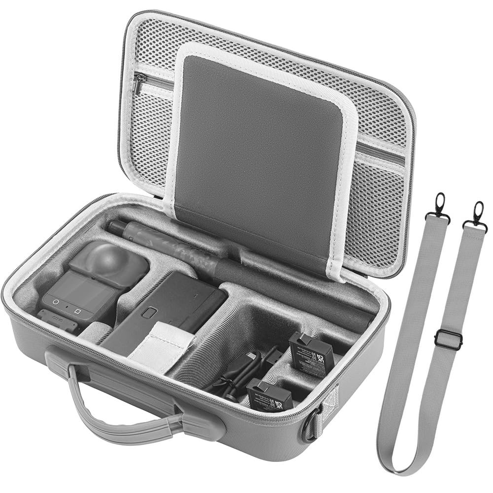 XYYORITRIX Carry Case for DJI OSMO 360 camera, Portable PU Waterproof Storage Protective Bag Travel Case for Accessories with Large Capacity