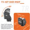 Godox TR-S TR for Sony TTL HSS Hot Shoe Riser Hot Shoe Extender for GOdox iT30 Pro, iT20, iT22 TTL Flash X3 Trigger for Sony,Reduce Lens Shadow, Tilt Adjustment: 0-90, for Mini Flash Under 300g view 3