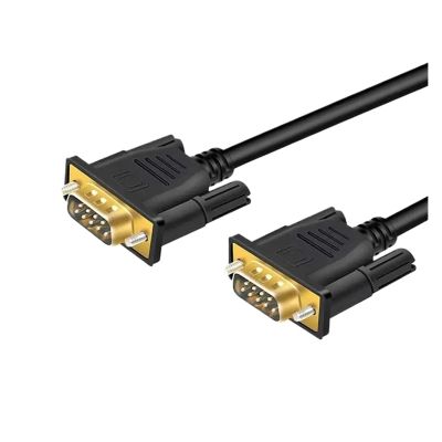 1pcs Male to Famale Elbow Head Extension Cable Serial Coupler Signal Wire 9pin Male to Male Data Connectors Line(Male to Male,0.5M_9P)