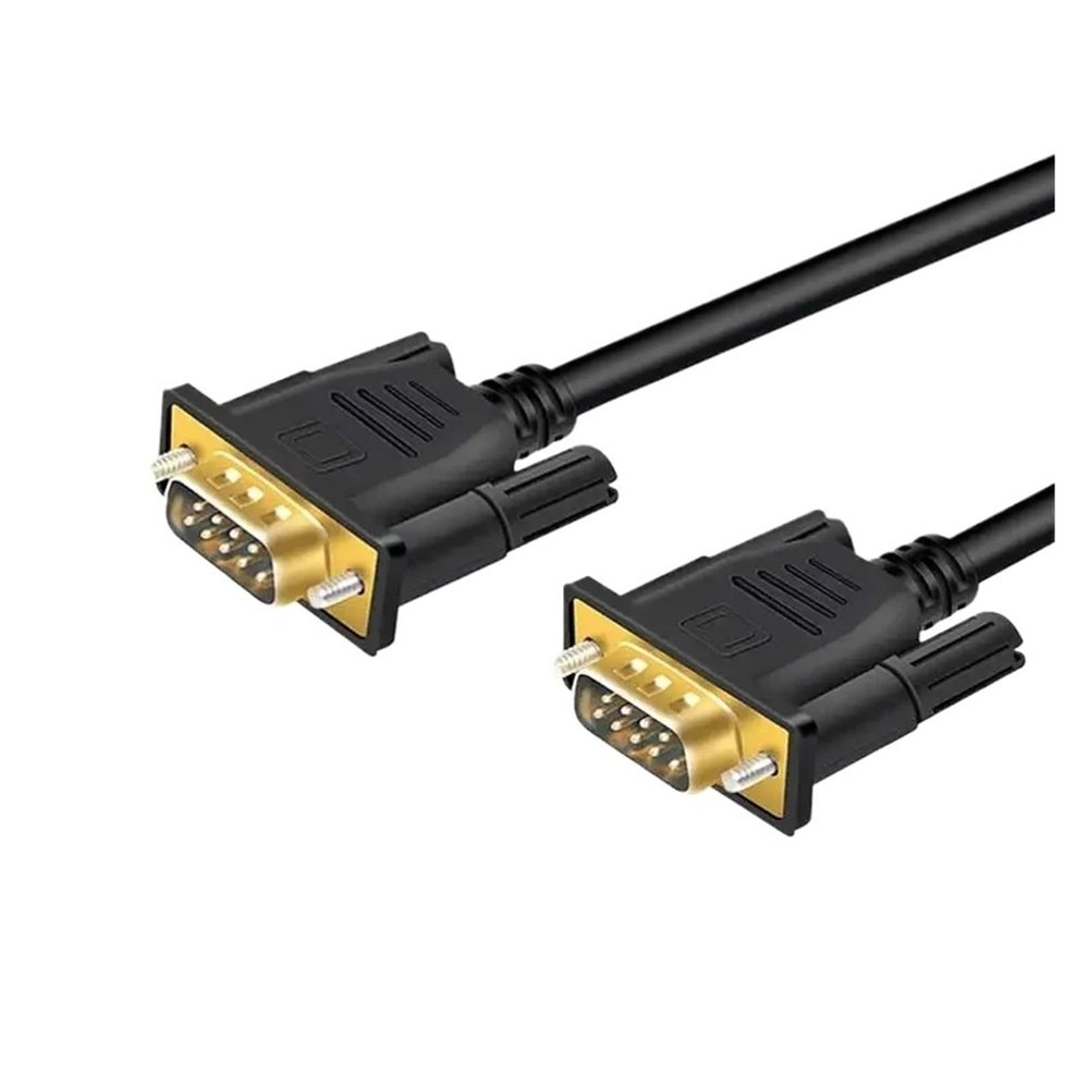 1pcs Male to Famale Elbow Head Extension Cable Serial Coupler Signal Wire 9pin Male to Male Data Connectors Line(Male to Male,0.5M_9P)
