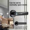 Fingerprint Smart Door Lock Compatible for TTlock, 5 Unlocking Methods with App Control, Semiconductor Sensor for Wooden Door, Blue-Tooth Enabled Home Security Silver view 4